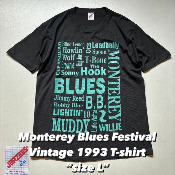Monterey Blues Festival Vintage 1993 Tshirt size L @1993PENNY CANDY FRESNO CA ブルース ペニーキャンディー プリントTシャツ 半袖