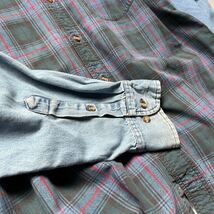 90s GAP Check Pattern Denim Shirt “size XL” 90年代 ギャップ チェックパターン デニムシャツ ダンガリーシャツ オールドギャップ_画像3