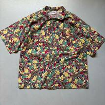 KINO All-over pattern S/S shirt “size L” “made in France” 総柄シャツ 半袖シャツ フランス製_画像2