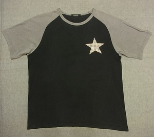 サイズ 3 バーバリー ブラックレーベル Tシャツ ラグランT 半袖 カットソー BURBERRY BLACK LABEL
