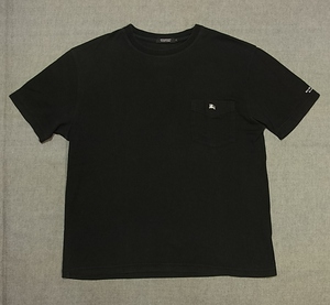 サイズ 3 バーバリー ブラックレーベル Tシャツ 胸ポケット 半袖 カットソー ブラック 黒 BURBERRY BLACK LABEL