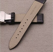腕時計ベルト レザーベルト 時計ベルト 交換用ベルト 20mm 革ベルト 外箱 バネ棒 時計バンド Dバックル 腕時計バンド プッシュバックル_画像6