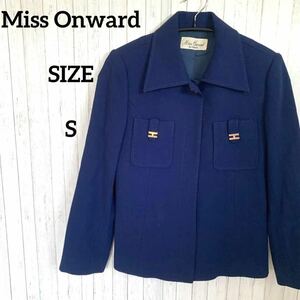 【1円スタート】【Miss Onward】ミスオンワード テーラードジャケット 上品 ブルー 青色