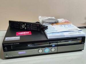 ★ SHARP 「DV-ACV52」 HDD250GB VHS一体型ビデオデッキ、DVDレコーダー、ダビング10 ★ 純正リモコン HDMI 付キ ★【 動作保証】