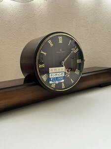 【NS】 AICHI TOKEI 置時計 ゼンマイ式 愛知時計 昭和レトロ 【現状渡し】 置き時計 30DAY 天然木製 チンチャン打 日本製