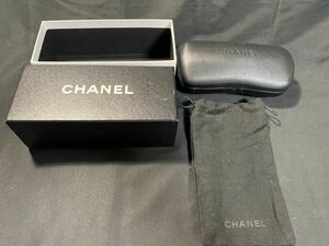 【ジャンク】CHANEL シャネル メガネケース 空箱 ダメージあり 眼鏡ケース 黒