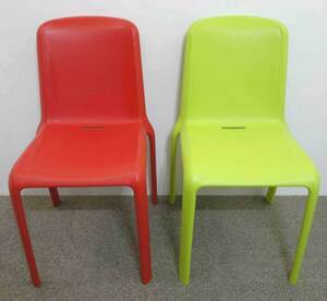  exhibition goods pe gong liSNOW chair 2 legs set * red green light weight odo*fi Ora Van tiMADE IN ITALY