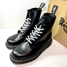 【Dr.Martens】ドクターマーチン ホワイトステッチ 8ホールブーツ UK4 23cm相当 1460WS 24758001 レディース 美品 保存箱 替え紐あり_画像3