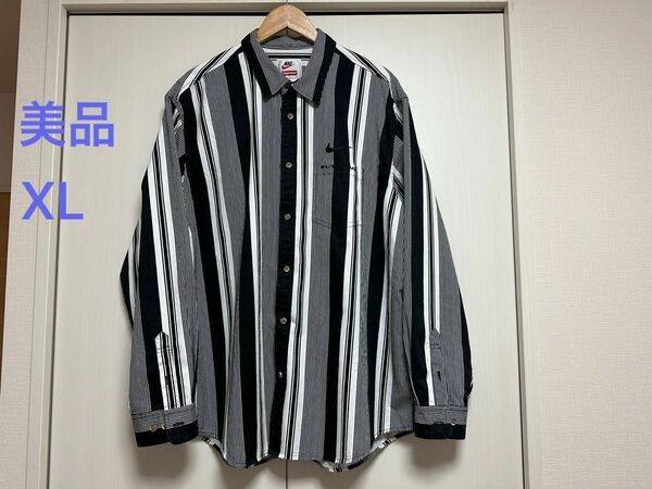 Supreme Nike Cotton Twill Shirt Black XL シュプリーム ナイキ