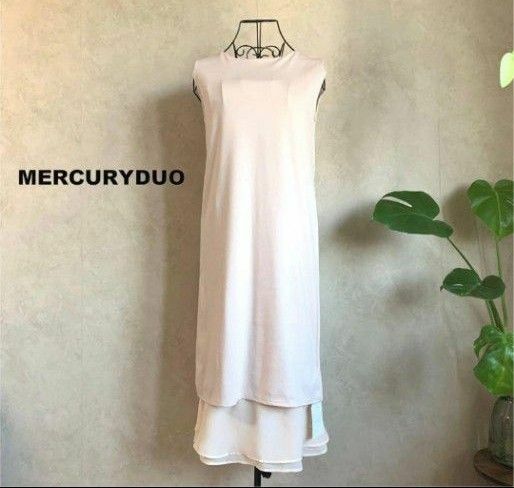 MERCURYDUO　インナー付きノースリーブロングワンピース 