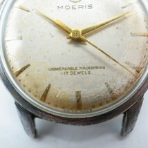 モーリス　moeris grand prix 17 jewels unbreakable mainspring 腕時計 swiss made_画像3