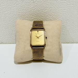 [AMT-10797]SEIKO Seiko Dolce Dolce 7731-5210 Gold square men's quartz QUARTZ QZ immovable goods clock wristwatch watch 