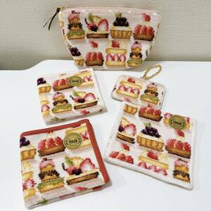 [TOA-5841] 1 jpy ~ FEILER Feiler LOVERARY Rav Rally Dolce pouch handkerchie pass case fruit brand ultimate beautiful goods present condition storage goods 