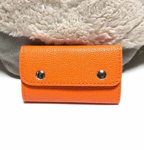  new goods key case present lady's men's orange 