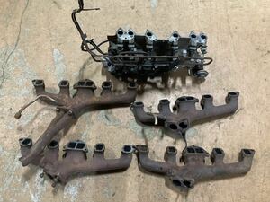 L28? L20? Skyline Fairlady Z [ intake * manifold + exhaust manifold 4 piece ][ secondhand goods ]