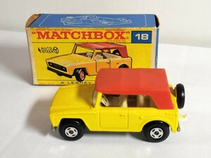 MATCHBOX マッチボックス ミニカー 当時物 1969年製 18 FIELD CAR イギリス製 箱付き