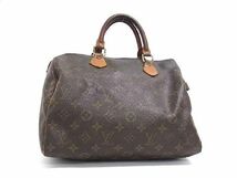 1円 LOUIS VUITTON ルイヴィトン M41526 モノグラム スピーディ30 ハンドバッグ トート ミニボストン レディース ブラウン系 AX3107_画像1