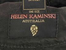1円 HELEN KAMINSKI ヘレンカミンスキー コットン×ワックス バケットハット 帽子 表記サイズ ONE SIZE レディース ブラック系 AW7758_画像5