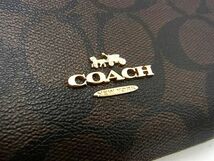 1円 ■新品■未使用■ COACH コーチ 5576 シグネチャー PVC×レザー 財布 ウォレット マルチケース レディース ブラウン系 AW6432_画像5