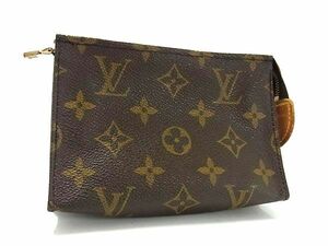 1円 ■美品■ LOUIS VUITTON ルイヴィトン M47546 モノグラム ポッシュ トワレット15 メイクポーチ マルチケース ブラウン系 AW6494