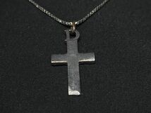 1円 ChristianDior クリスチャンディオール 十字架 クロス ネックレス ペンダント アクセサリー レディース シルバー系 AW7680_画像2