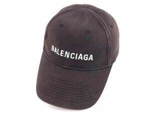 1 jpy BALENCIAGA Balenciaga cotton 100% Baseball cap hat declared size L 58cm lady's men's dark gray series FA5171