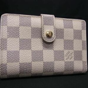 1円 ■美品■ LOUIS VUITTON ルイヴィトン N61676 ダミエアズール ポルトフォイユ ヴィエノワ がま口 二つ折り 財布 ウォレット BJ2859の画像1