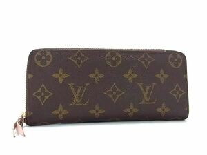 1円 ■美品■ LOUIS VUITTON ルイヴィトン M61298 モノグラム ポルトフォイユ クレマンス ラウンドファスナー 長財布 ウォレット AX6294