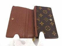 1円 LOUIS VUITTON ルイヴィトン M61730 ポルトモネビエ トレゾール 二つ折り 財布 ウォレット ブラウン系 BJ3015_画像3