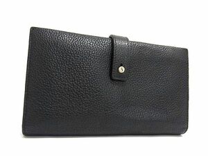 1円 SAINT LAURENT サンローラン レザー コインケース付き 二つ折り 長財布 ウォレット 札入れ カード入れ メンズ ブラック系 AY1989