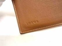 1円 ■美品■ LOEWE ロエベ アナグラム レザー ホック 二つ折り 財布 ウォレット レディース メンズ ベージュ系 AW8162_画像6