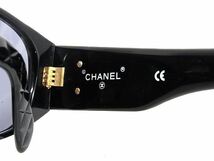 1円 ■美品■ CHANEL シャネル 01450 94305 ココマーク マトラッセ サングラス 眼鏡 メガネ メンズ レディース ブラック系 AW8229_画像5