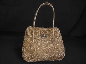 1 jpy # beautiful goods # ANTEPRIMA Anteprima wire bag PVC wire Turn lock handbag tote bag lady's gold group BK1341