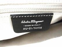 1円 ■極美品■ Salvatore Ferragamo フェラガモ AU-21/9356 ガンチーニレザー ワンショルダー ハンドバッグ 肩掛け ブラック系 AZ2398_画像6