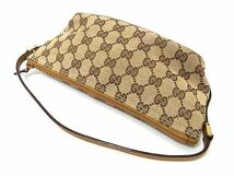 1円 ■美品■ GUCCI グッチ 039 1103 2648 GG柄　GGキャンバス×レザー ワンショルダーバッグ 肩掛けかばん レディース ブラウン系 AZ2361_画像3