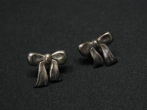 1円 TIFFANY＆Co ティファニー SV925 リボンモチーフ ピアス アクセサリー レディース シルバー系 AV9309