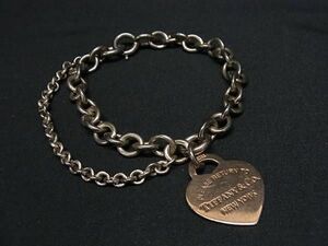 1 jpy TIFFANY&Co Tiffany Retun to Tiffany SV925× metal Heart tag bracele accessory silver group FC0756