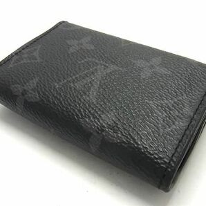 1円 ■美品■ LOUIS VUITTON ルイヴィトン モノグラムエクリプス ディスカバリーコンパクトウォレット 三つ折り 財布 ブラック系 FD0179の画像2