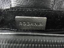 1円 ■極上■本物■美品■ RODANIA ロダニア クロコダイル カイマン 2WAY ショルダー ハンドバッグ クロスボディ ブラック系 BL0052_画像6