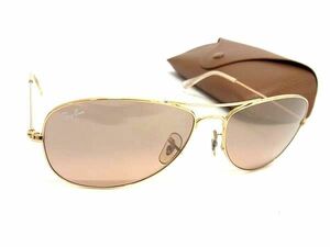 1円 ■美品■ Ray-Ban レイバン RB 3362 サングラス メガネ 眼鏡 レディース ゴールド系 BL0237