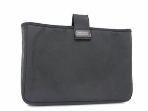 1円 ■美品■ TUMI トゥミ ナイロンキャンバス クラッチバッグ セカンドバッグ パソコンケース ブラック系 FA6510