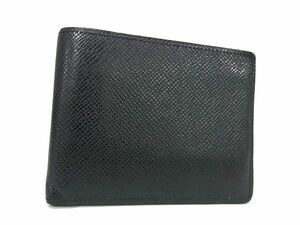 1円 ■美品■ LOUIS VUITTON ルイヴィトン M30952 タイガ ポルトフォイユミュルティプル 二つ折り 財布 ウォレット ブラック系 BI2142