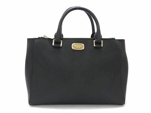 1円 ■美品■ MICHAEL KORS マイケルコース PVC トートバッグ ハンドバッグ レディース ブラック系 BK1107