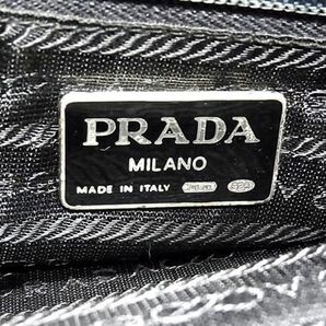 1円 ■美品■ PRADA プラダ スエード チェーン トートバッグ ショルダーバッグ 肩掛け レディース ブラック系 BI2149の画像6