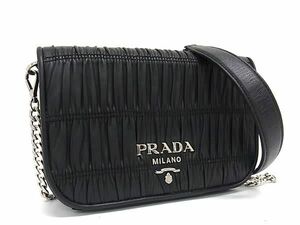 1 иен # прекрасный товар # PRADA Prada кожа цепь Cross корпус one сумка на плечо наклонный .. портфель женский оттенок черного AZ0507