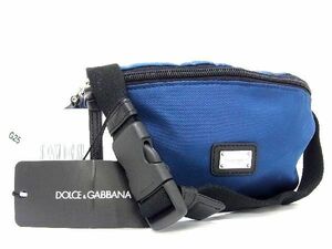 ■新品■未使用■ DOLCE&GABBANA ドルチェ&ガッバーナ ナイロン ウエストバッグ ウエストポーチ ショルダー ブルー系 AI6673sZ