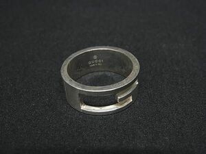 1円 ■美品■ GUCCI グッチ ブランデッドG SV925 リング 指輪 表記サイズ 13 (約12号) レディース メンズ シルバー系 BG8348