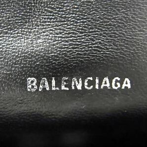 1円 ■美品■ BALENCIAGA バレンシアガ 717747 レザー AirPodsケース エアポッズケース チャーム レディース ブラック系 FA6392の画像4