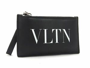 1 jpy # beautiful goods # VALENTINO GARAVANI Valentino galava-ni leather coin case coin perth card-case black group FC0022