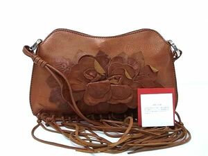 1 jpy VALENTINO GARAVANI Valentino galava-ni leather one shoulder handbag shoulder .. bag lady's brown group BK1249